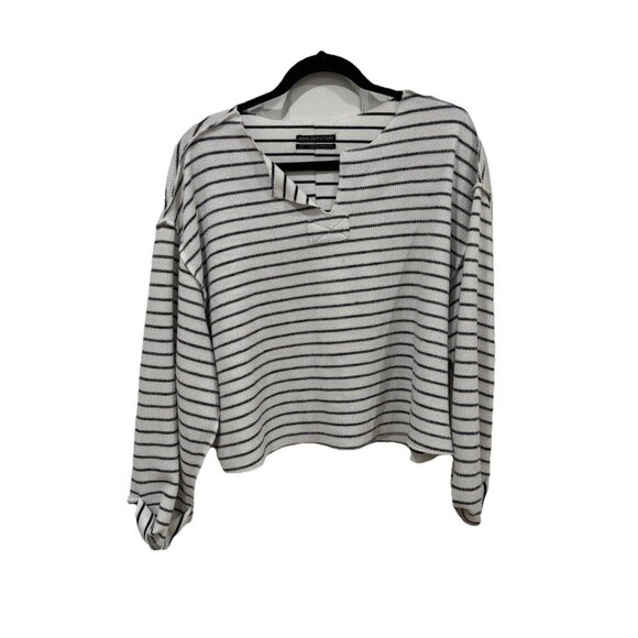 Urban Outfitters Longsleeve Striped Pullover Oversized Sweatshirt Top Size Small - Picture 1 of 6